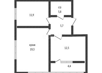 Продажа 2-ком. квартиры, 53.5 м2, Краснодар, ЖК Самолёт-3, улица Константина Гондаря, 97