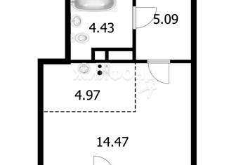 Продажа квартиры студии, 33.52 м2, Новосибирск, улица Зорге, 229/3, ЖК Времена года