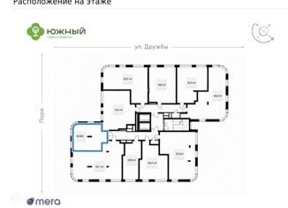 Продается двухкомнатная квартира, 42.5 м2, Кемерово, улица Дружбы, ЖК Янтарный
