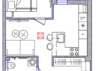 Продаю 1-ком. квартиру, 38 м2, Севастополь, улица Горпищенко, 127к5, ЖК Атмосфера