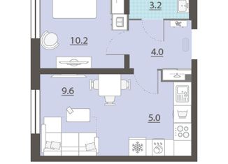 Продам 1-комнатную квартиру, 34.1 м2, посёлок Мичуринский, улица Евгения Савкова, 44Б
