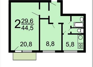 2-ком. квартира на продажу, 45 м2, Москва, Авиационная улица, 70к2