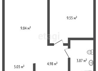 1-ком. квартира на продажу, 37 м2, Тюменская область, Лесопарковая улица, 1к1