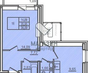 Продам 1-ком. квартиру, 36 м2, Мурино, улица Шувалова, 14, ЖК Созвездие