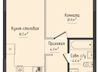 Продам 1-ком. квартиру, 36.1 м2, село Завьялово, Гольянская улица, 1Б