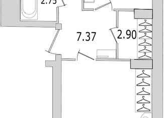 Продается двухкомнатная квартира, 67.8 м2, Санкт-Петербург, улица Руднева, 18, ЖК Шекспир