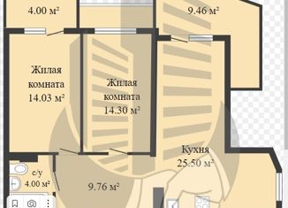 2-комнатная квартира на продажу, 83 м2, Краснодар, Степная улица, 1/1, ЖК Мозаика