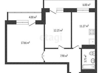 Продаю 2-ком. квартиру, 53 м2, Красноярск, улица Калинина, 177, ЖК Глобус