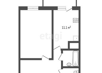 Продается однокомнатная квартира, 42.2 м2, Мурино, бульвар Менделеева, 7к1, ЖК Солнечный