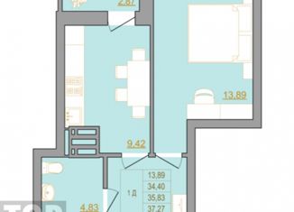 Продам 1-ком. квартиру, 37.27 м2, Ростов-на-Дону, ЖК Новый Горизонт, Тибетская улица, 1В