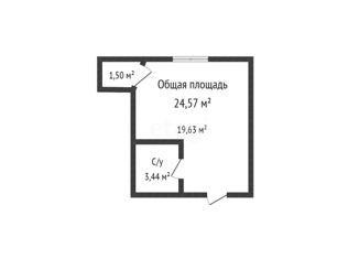 Квартира на продажу студия, 22.4 м2, Краснодар, микрорайон Светлоград, улица Красных Партизан, 1/4к3