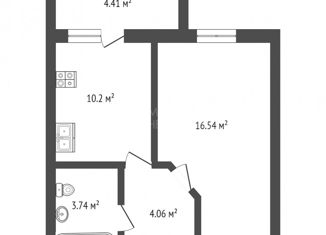 Продажа однокомнатной квартиры, 34.7 м2, Тюмень, ЖК Ария, улица Тимофея Кармацкого, 7