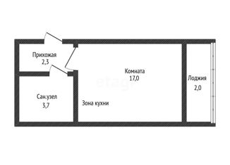 Квартира на продажу студия, 22.6 м2, Краснодар, ЖК Сказка Град, улица имени В.Н. Мачуги, 166лит2