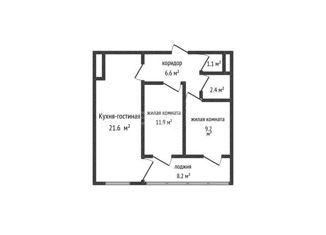 Продажа 2-комнатной квартиры, 52.8 м2, Краснодар, Российская улица, 267к4, ЖК Оникс