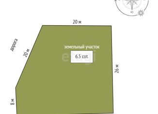 Продается земельный участок, 6.5 сот., деревня Субботина