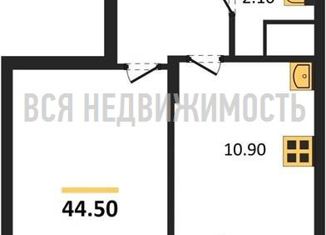 Продам 1-комнатную квартиру, 44.5 м2, Воронеж, ЖК Высота, Краснознамённая улица, 57/5
