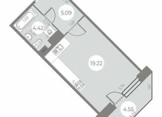 Продажа квартиры студии, 30.1 м2, Санкт-Петербург, Красносельский район, улица Маршала Захарова, 10