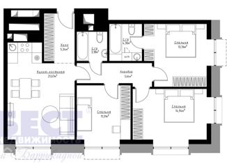 Продажа трехкомнатной квартиры, 79 м2, Москва, 2-я улица Машиностроения, 7с1, 2-я улица Машиностроения