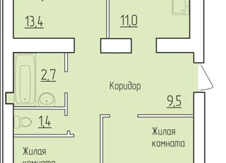 Трехкомнатная квартира на продажу, 65 м2, поселок городского типа Стройкерамика, улица Веры Ершовой, 18с4