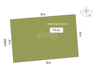 Продам земельный участок, 9.4 сот., село Трудовое, улица Энтузиастов, 21
