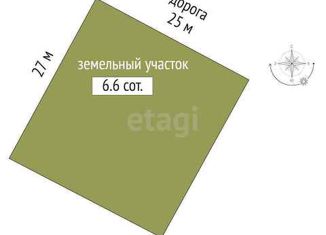 Продажа участка, 6.6 сот., село Луговое, Плодовая улица