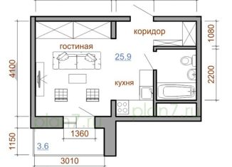 Продам квартиру студию, 30 м2, рабочий поселок Маркова, жилой комплекс Южный Парк, 9, ЖК Южный Парк