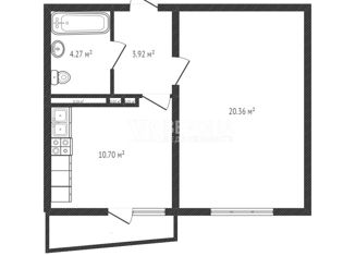 Продам однокомнатную квартиру, 39.2 м2, Краснодар, Севастопольская улица, 6/1, микрорайон Центральный