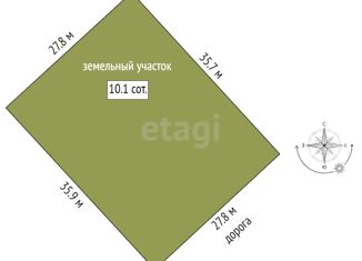 Продажа земельного участка, 10 сот., село Усть-Заостровка, Целинная улица