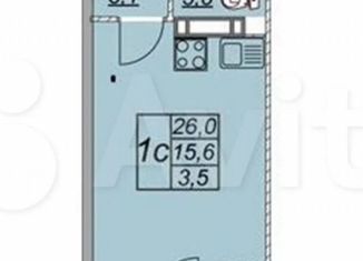 Продажа квартиры студии, 26.5 м2, Анапа, Парковая улица, 61к4, ЖК Привилегия