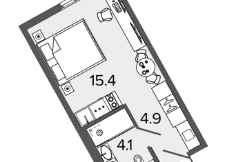 Продажа квартиры студии, 24.4 м2, Санкт-Петербург, метро Московские ворота, Московский проспект, 103