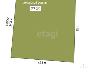 Земельный участок на продажу, 9.9 сот., деревня Зелёное Поле, деревня Зелёное Поле, 35