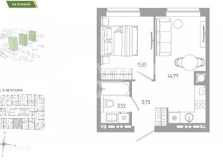 Продажа 1-комнатной квартиры, 31.9 м2, Астраханская область, Боевая улица, 132с2