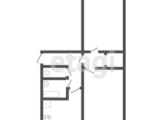 Продается двухкомнатная квартира, 43.7 м2, Омская область, улица Калинина, 10А