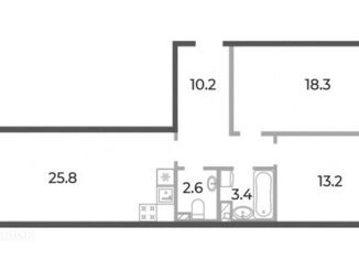 Продажа двухкомнатной квартиры, 73.5 м2, Санкт-Петербург, муниципальный округ Петровский, Петровский проспект, 9к2