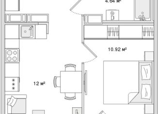 Продается 1-ком. квартира, 35.6 м2, Санкт-Петербург, Белоостровская улица, 10к1, метро Лесная