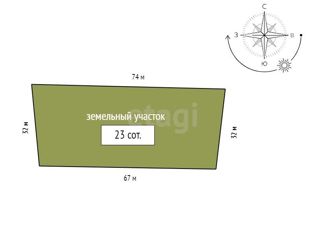 Продам земельный участок, 23 сот., посёлок городского типа Берёзовка, Р-255 Сибирь, 844-й километр