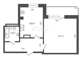 Продам 1-комнатную квартиру, 38.5 м2, Омск, Барнаульская улица, 97, Центральный округ