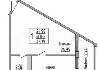 1-ком. квартира на продажу, 45 м2, Краснодар, Кожевенная улица, 22/1, ЖК Резиденция