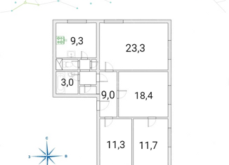 Продам 4-комнатную квартиру, 87.8 м2, Санкт-Петербург, Костромской проспект, 11, Костромской проспект