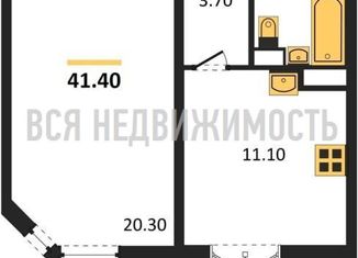 Продаю однокомнатную квартиру, 41.4 м2, Воронеж, ЖК Современник