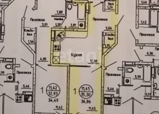 1-комнатная квартира на продажу, 35.5 м2, Воронеж, улица Независимости, 84/2, ЖК Галактика