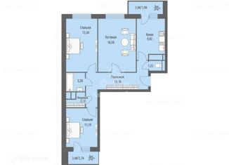 Продаю 3-ком. квартиру, 82 м2, поселение Московский, Родниковая улица, 9А, ЖК Позитив