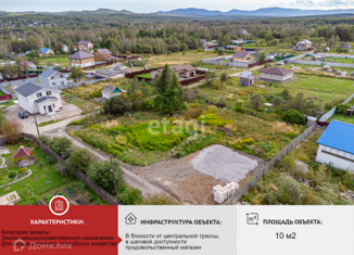 Земельный участок на продажу, 10 сот., село Гаровка-1, Краснореченская улица