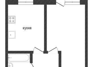 1-комнатная квартира на продажу, 41 м2, Тобольск, 9-й микрорайон, 20А