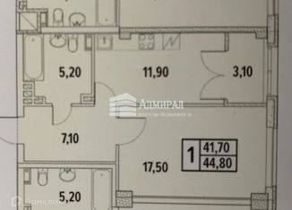1-ком. квартира на продажу, 42 м2, Ростов-на-Дону, бульвар Комарова, 20В/9А, ЖК Гагарин