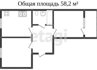 Продажа двухкомнатной квартиры, 58 м2, поселок Кострово, Прохладная улица, 1