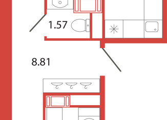 Продажа 1-ком. квартиры, 47.87 м2, поселок Бугры, аллея Ньютона, 2, ЖК Энфилд