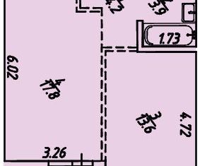 1-ком. квартира на продажу, 43.5 м2, рабочий поселок Маркова, квартал Стрижи, 15