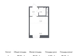 Продается квартира студия, 22.34 м2, Колпино, жилой комплекс Новое Колпино, к34, ЖК Новое Колпино