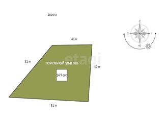 Продается земельный участок, 14.9 сот., село Дрокино, Советская улица